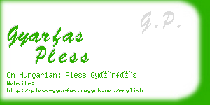 gyarfas pless business card